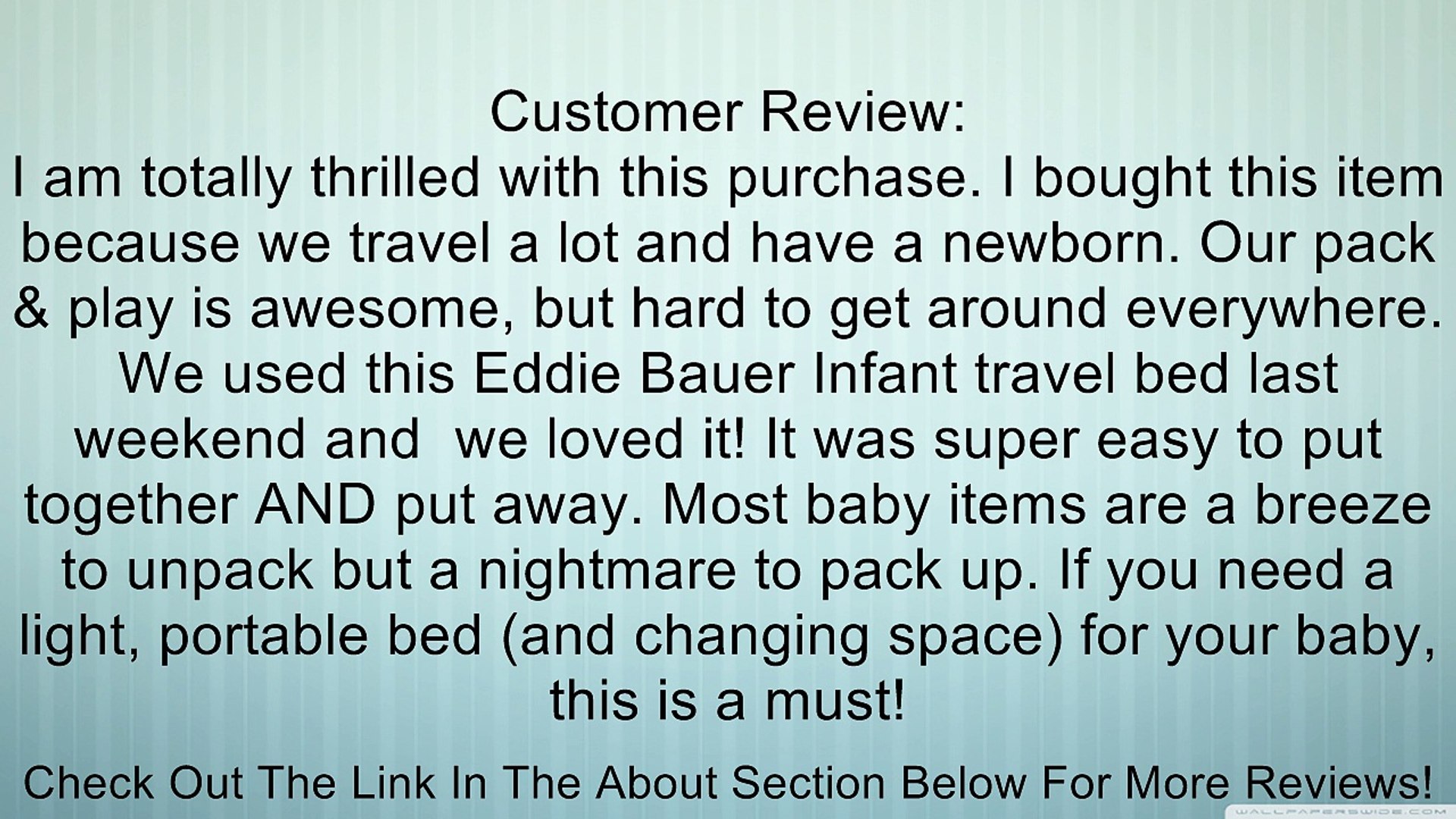 ⁣Eddie Bauer Infant Travel Bed - Black Review