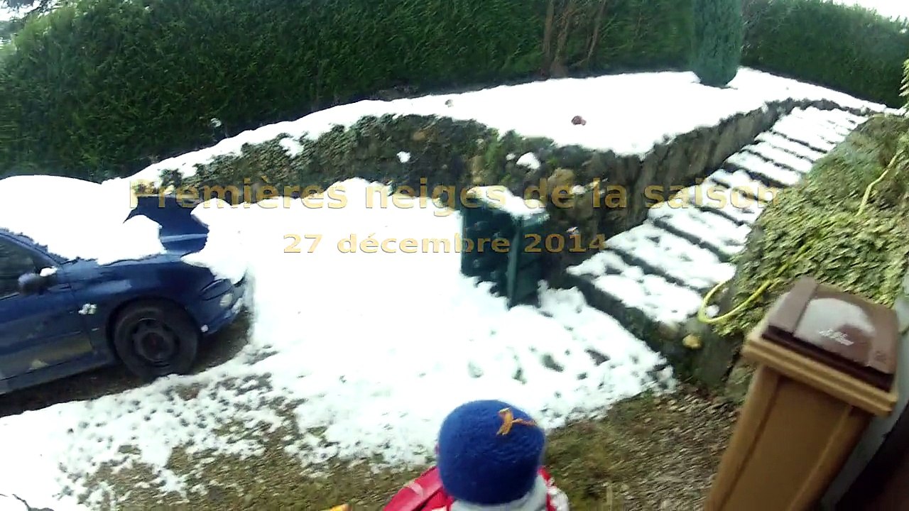 20141227 - Première neige = luge