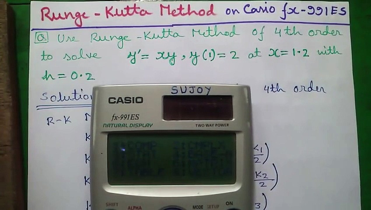 Runge Kutta Method Easily Explained + Trick on Casio fx991ES