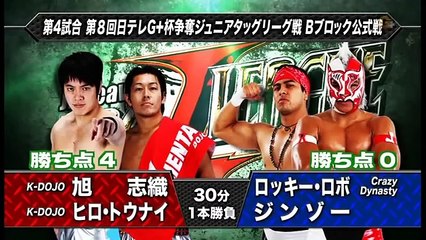 Rocky Lobo & Jinzo vs. Hiro Tonai & Shiori Asahi