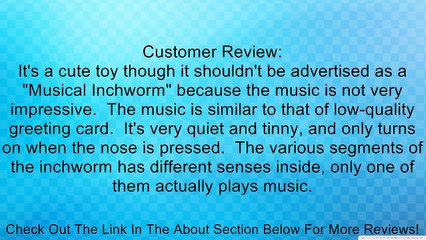 Tomy Lamaze Musical Inchworm Review