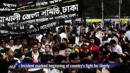 Bangladeshis pay respects to 'martyrs' on anniversary