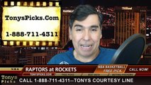 Houston Rockets vs. Toronto Raptors Free Pick Prediction NBA Pro Basketball Odds Preview 2-21-2015