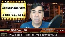 LSU Tigers vs. Florida Gators Free Pick Prediction NCAA College Basketball Odds Preview 2-21-2015