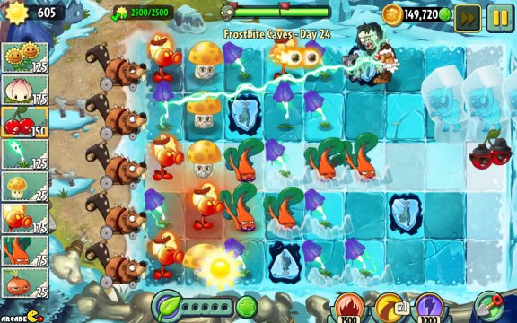 Plants vs Zombies 2 Frostbite Cave Part 2 Day 24 -26 Rotobaga Unlocked!