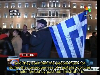 Greek citizens rally in support of government