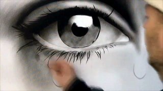 How to Draw a Realistic Eye speed painting (photorealistic) drawing dry brush malen zeichnen