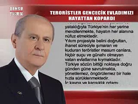 DEVLET BAHÇELİ'DEN ŞEHİT FIRAT ÇAKIROĞLU AÇIKLAMASI