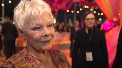 Dame Judi Dench Dresses Up For Royal Premiere