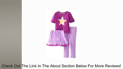 Kids Headquarters Baby-Girls Infant Top with Start Lilac Skirt and Striped Legging, Purple, 12 Months Review