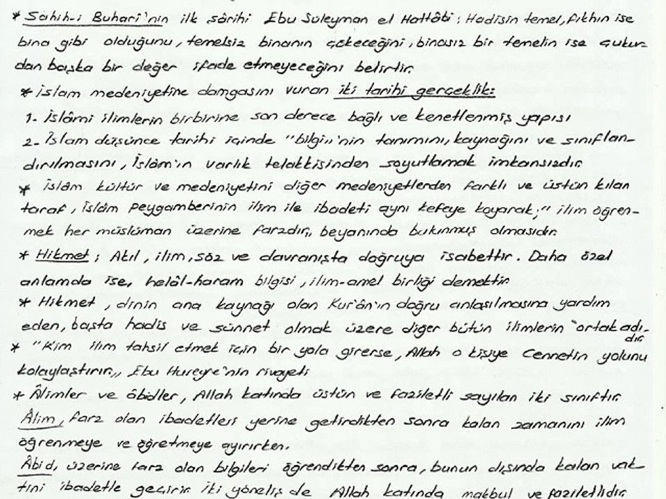 İLH2006 05.Ünite ErolBalcı - HADİS Ders Notları Hadislerde İlim ve Amel İlişkisi