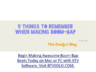 beat making software - 5 things to remember when making Boom-Bap