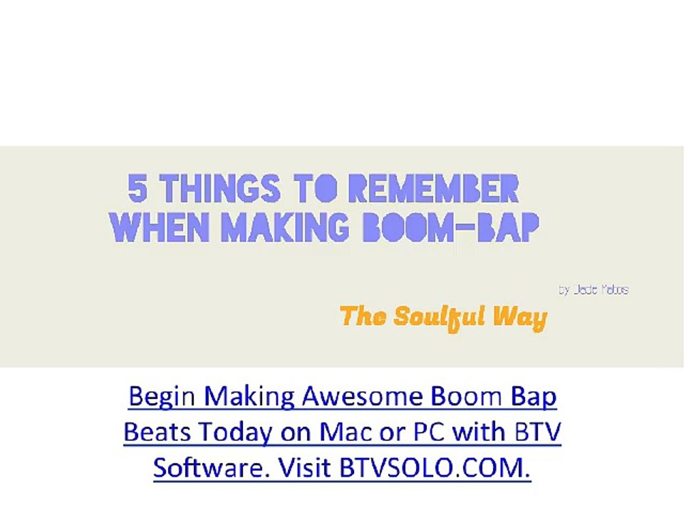 beat making software - 5 things to remember when making Boom-Bap