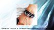 Fashion jewelry bangle bracelet made of black leather and beads, cross charm bracelet couple bracelet with metal woven snapper SL2615 Review