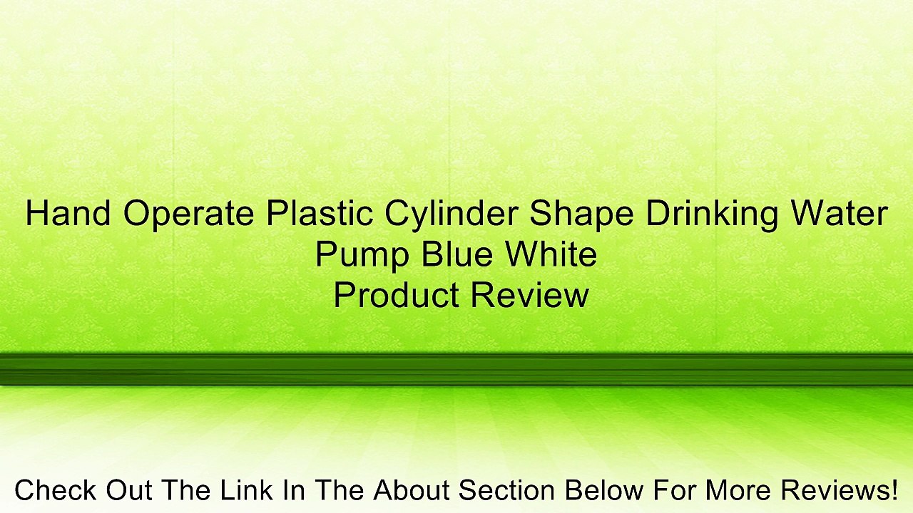 Hand Operate Plastic Cylinder Shape Drinking Water Pump Blue White Review