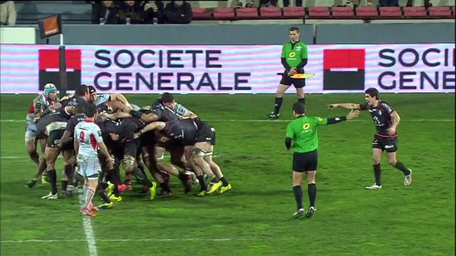 TOP14 - Toulouse-Lyon: Essai Toby Flood (TLS) - J18 - Saison 2014/2015