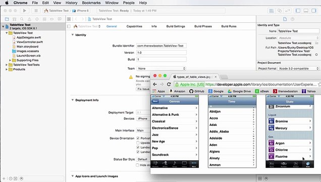 -iOS Development with Swift Tutorial - 20 - Table Views -
