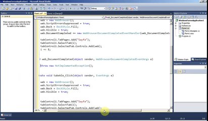 C# Tabbed Web Browser