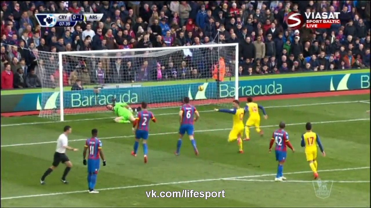 Кристал Пэлас 1_2 Арсенал _Видео обзор Highlights  Английская Премьер Лига 2014_15 _ 26-й тур