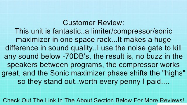 BBE MaxCom Compressor, Limiter and Gate with Sonic Maximizer Review