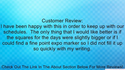 Dry Erase Magnet Calendar Black Fluorescent Review