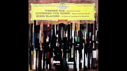 EINEM Piano Concerto - G.Herzog, RSO Berlin, F.Fricsay, 1961 *vinyl remaster* [HQ]