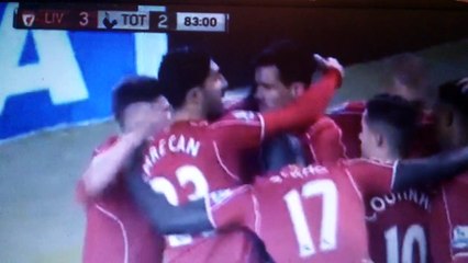 أهداف مباراة ليفربول وتوتنهام 10__2__2015 الهدف الثالث Liverpool and Tottenham