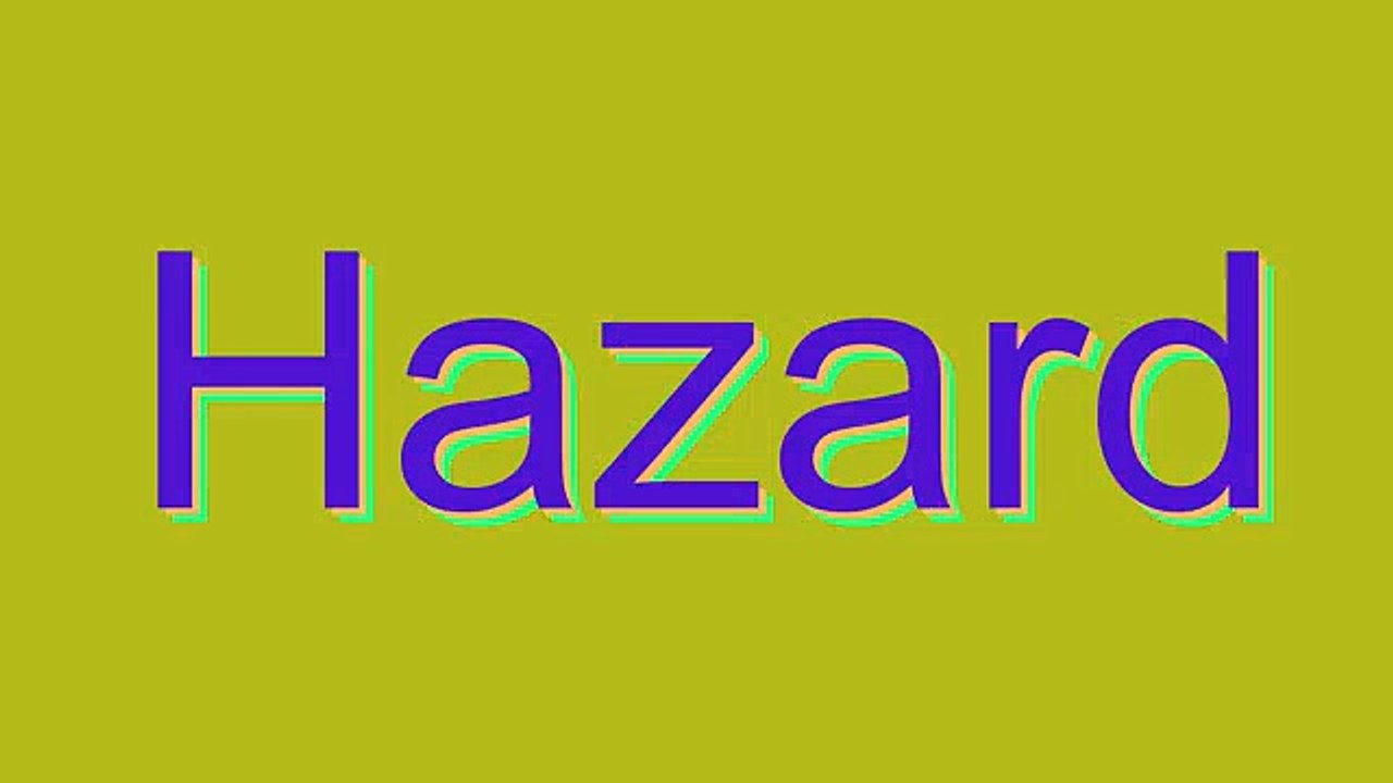 How to Pronounce Hazard video Dailymotion