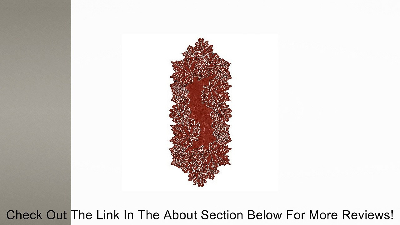 Heritage Lace Leaf 14-Inch by 36-Inch Runner, Dark Paprika Review