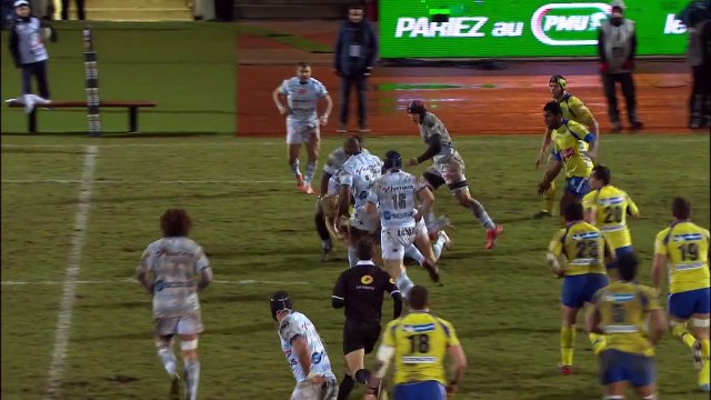 TOP14 - Racing-Clermont: Essai Noa Nakaitaci (CLE) - J18 - Saison 2014/2015