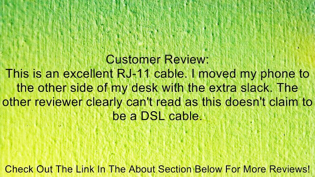 Belkin Modem Cable - RJ-11 (M) - RJ-11 (M) - 25 ft ( F8V100-25-WH ) Review