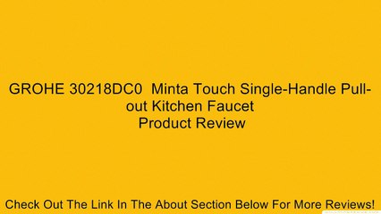 Grohe 30218dc0 Minta Touch Single Handle Pull Out Kitchen Faucet
