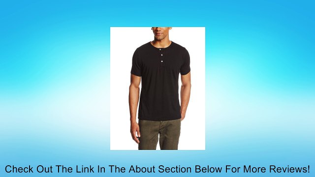 AG Adriano Goldschmied Men's Commute Short Sleeve Henley, True Black, Large Review