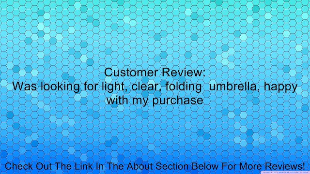 Ultralight EVA Transparent Eiffel Tower unisex folding umbrella Review