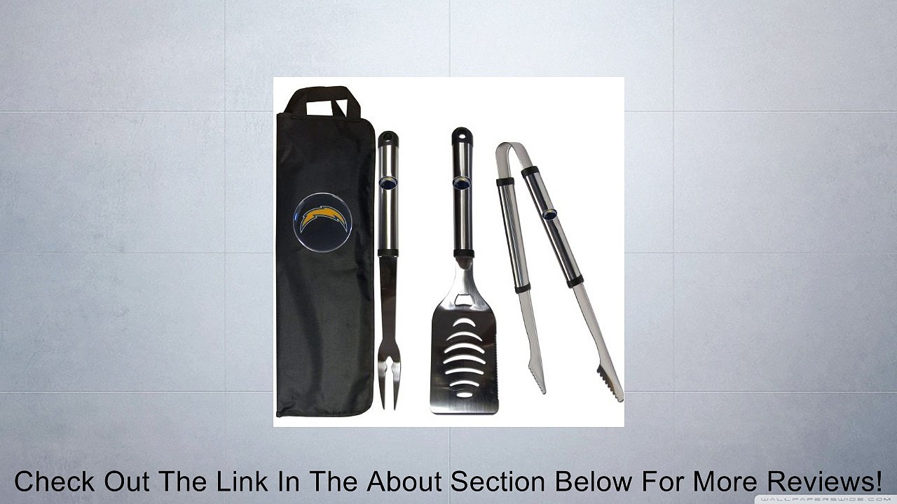 NFL San Diego Chargers Stainless Steel BBQ Set with Bag Review