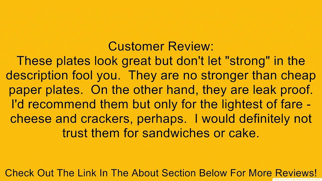 White 6" Plastic Plates - 100 Count Review