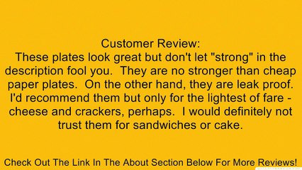 White 6" Plastic Plates - 100 Count Review