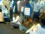 Strike at Link Road NH5 Cuttack for Ind Vs Pak Womens Worldcup At Barabati Stadium, Cuttack