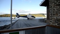 _DSC4997 La Baie, fjord Saguenay, hélicoptère pour bateau de croisières Seven Seas Navigator