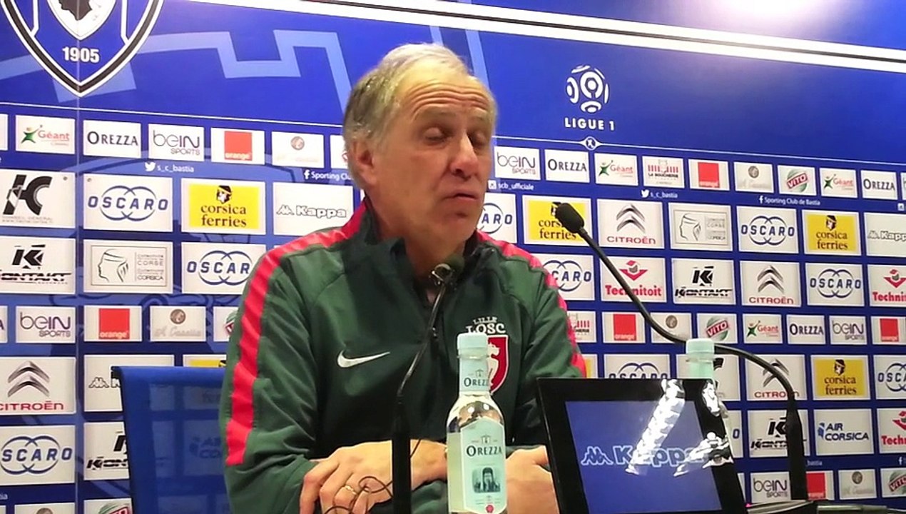 Bastia-Lille conf de presse de René Girard