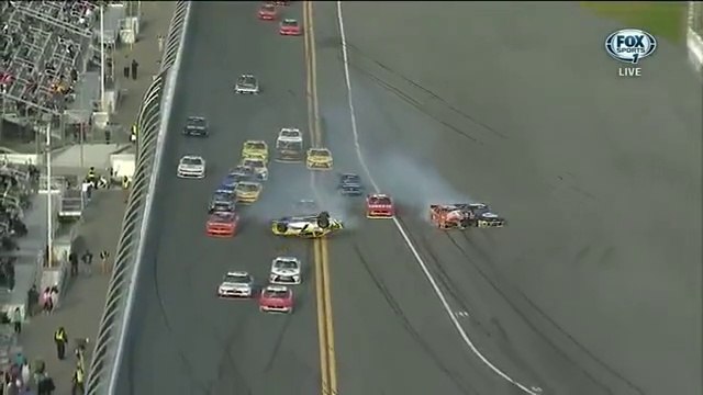 2015 NASCAR Xfinity Series at Daytona BIG CRASH Smith FLIP
