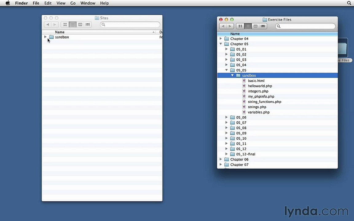 01- PHP for beginners: Using the exercise files
