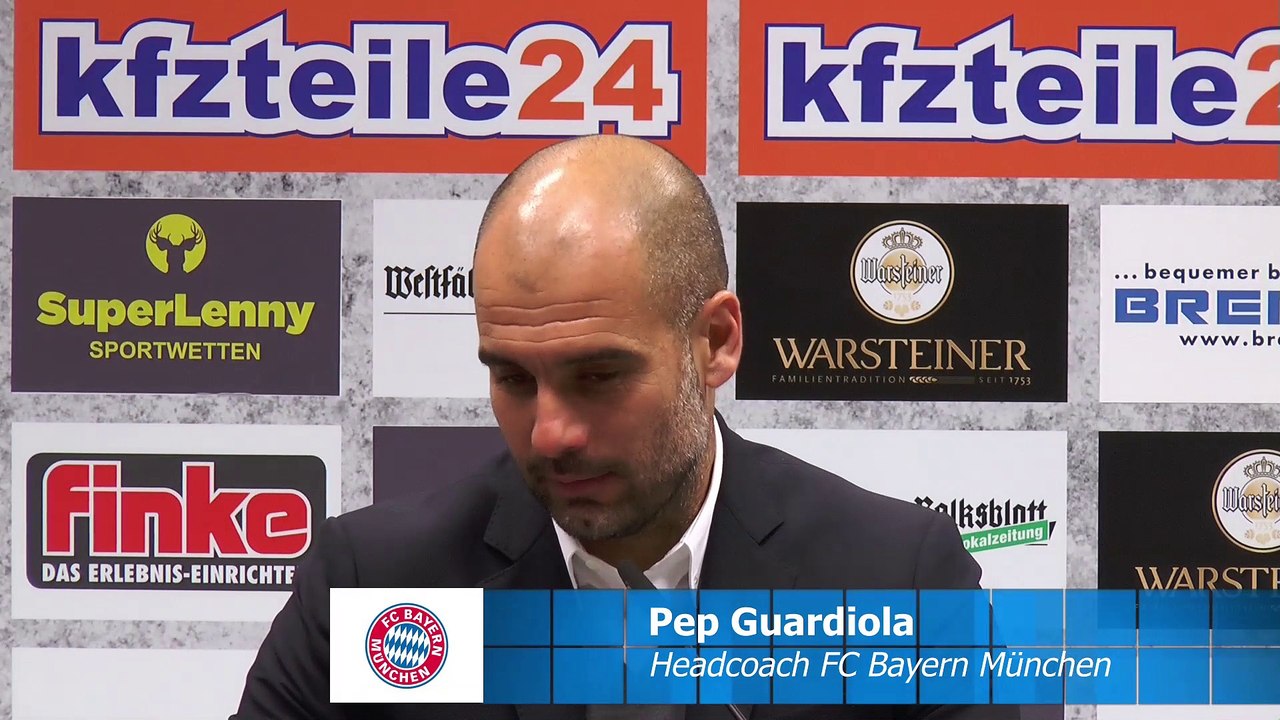 Pep Guardiola ist sich sicher, dass Paderborn in der Bundesliga bleibt