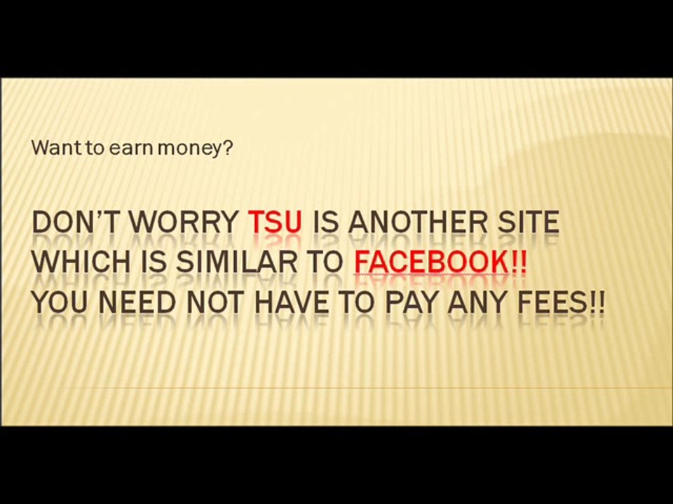 Join tsu and earn money
