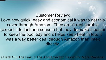 Intex Deluxe 18-Foot Round Pool Cover Review