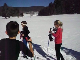 ski de fond avec maelys et mamie