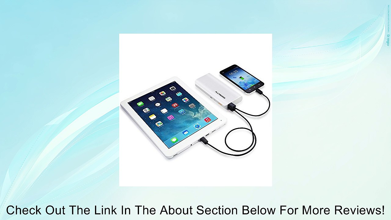 ALLPOWERS� 3nd Gen Fast Charging 3.5A Output Portable 15600mAh Power Bank External Battery Charger Powered Backup Pack with Fast Charging Technology for Mobile Phone, iPhone, iPad, Samsung, HTC, Motorola, Sony Ericsson, Nokia, LG, BlackBerry, iPod, MP3, M