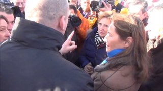 Ségolène Royal rencontre les salariés de l'abattoir AIM au Mont-Saint-Michel