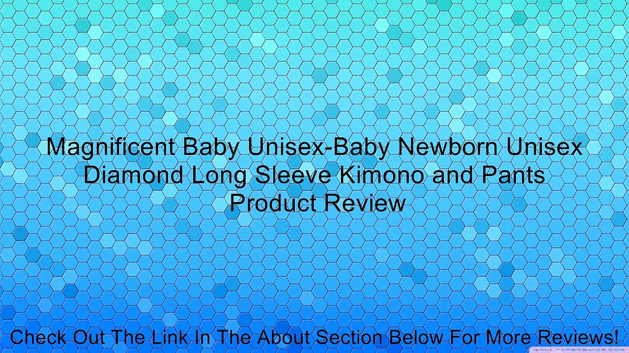Magnificent Baby Unisex-Baby Newborn Unisex Diamond Long Sleeve Kimono and Pants Review