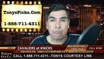 New York Knicks vs. Cleveland Cavaliers Free Pick Prediction NBA Pro Basketball Odds Preview 2-22-2015